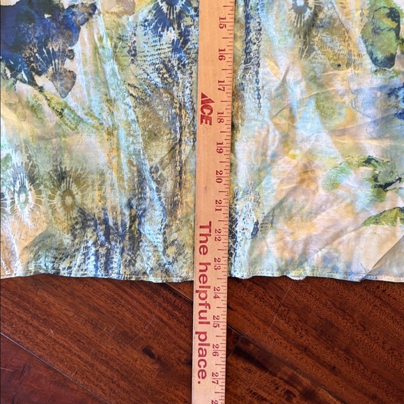 Chico's | Multicolor Blouse with Lace Detail poncho style top - Picture 6 of 11